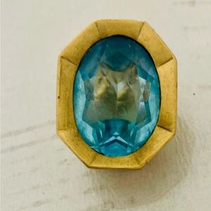 Vintage Yves Saint Laurent YSL Gold-tone Crystal Earring